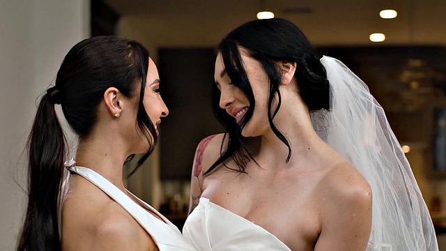 GIRLSWAY - Married Beauties Charlotte Sins & Melissa Stratton Fantasy Wedding