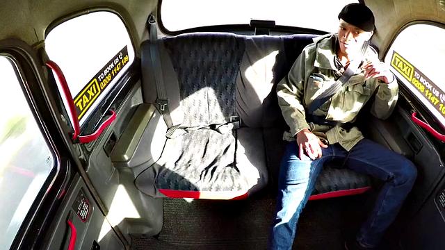 Pussyeaten busty cabbie pounded by black guy on backseat