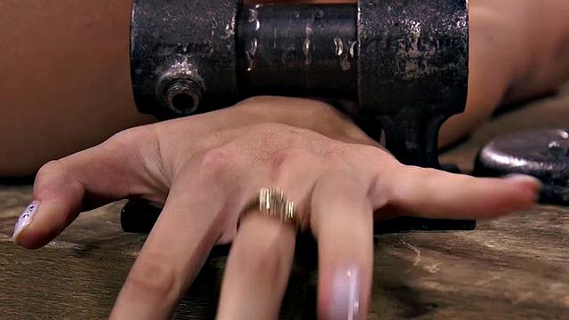 Whipped BDSM subs squirting from pussy in 2 scenes