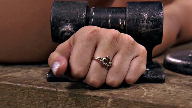 Whipped BDSM subs squirting from pussy in 2 scenes