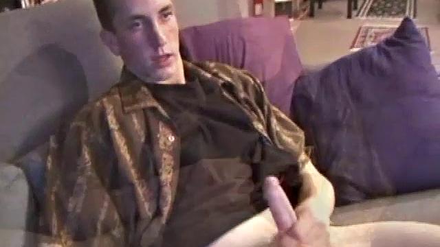 Amateur Derek strokes his thick cock for the camera