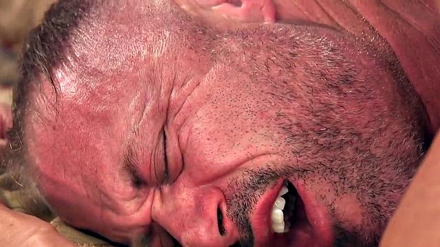 Professional busty domina with ass-gaping sub