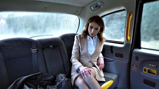 Car MILF fucked by big white dick in missionary