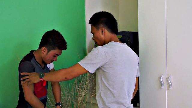 Homemade petite Nippon twinks fuck in bareback anal