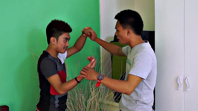 Homemade petite Nippon twinks fuck in bareback anal