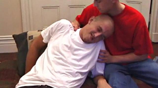 Kyle walks in on straight boy Rod, who has apparently relaxed with his porn video still blasting on the TV. When asked if he'd like a massage, Rod offers no resistance and Kyle begins gently working his torso.