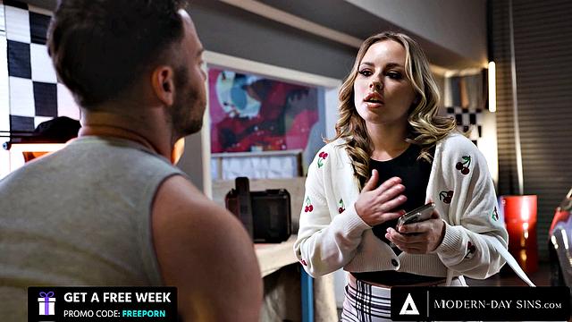 MODERN-DAY SINS - Mechanic Bangs Cheating Wife Anna Claire Clouds
