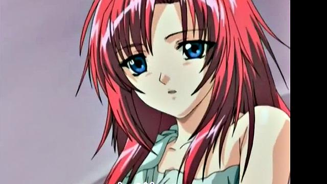 аниме-нимфа с большими сиськами разносит офис, дрочит и стонет