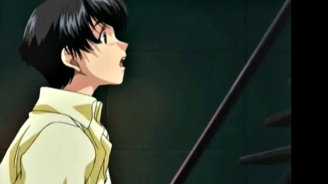 аниме-нимфа с большими сиськами разносит офис, дрочит и стонет