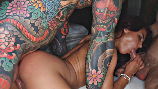 Horny babe Apolonia Lapiedra and two crushes in a harsh three-way - enjoy best 4k porn!