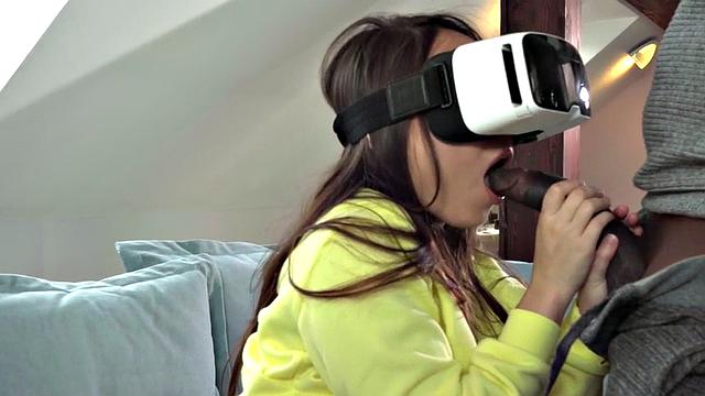 Tiny asian gamer pounded in doggystyle by fucker