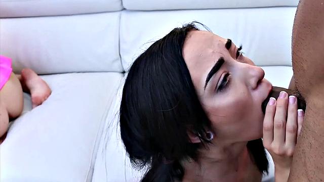 Hot Spinner Teens Carolina Sweets And Kylie Jay Take Black Dick For The First Time