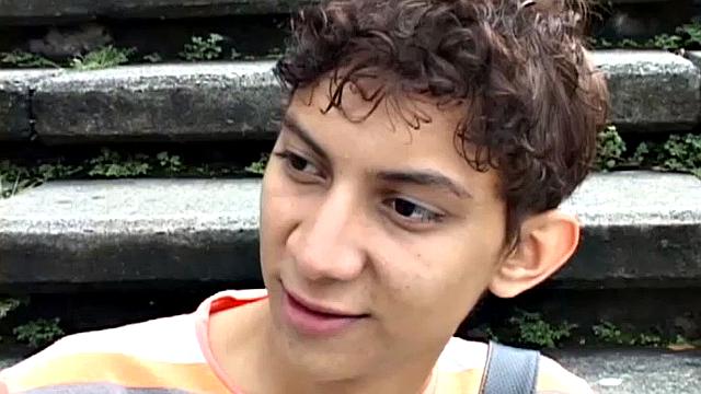 Desiderio meets Daniel on the street and soon has the boy on his bed. He wastes no time getting the skinny and smooth twink out of his pants and goes down on his uncut cock.