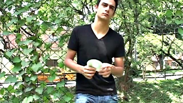 Juano wants to have fun with Adan and makes him an offer. In bed, the young Latinos make out, as clothes strip off. Then Adan goes down on his top, and licks his bottom, before hopping on for a wild ride.