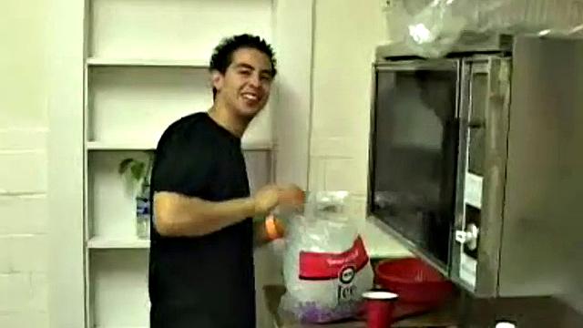 Naughty teen banged at real frat party