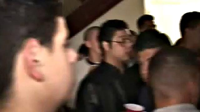 Naughty teen banged at real frat party