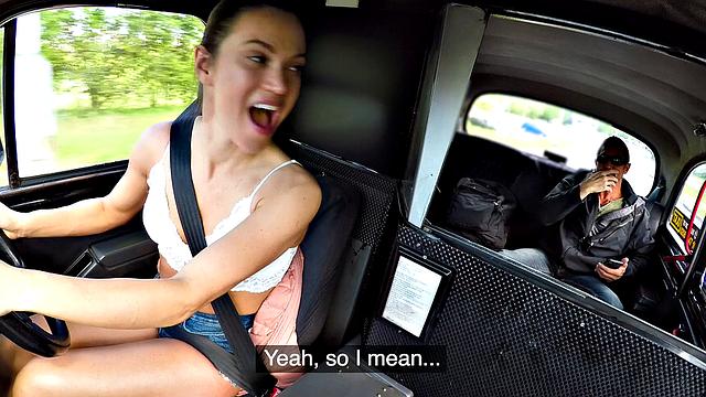 Tommy Gunn, the legend, deepthroats and fucks in reverse cowgirl taxi