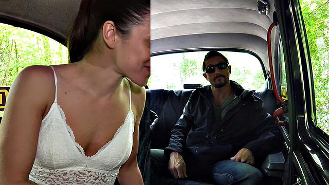 Tommy Gunn, the legend, deepthroats and fucks in reverse cowgirl taxi