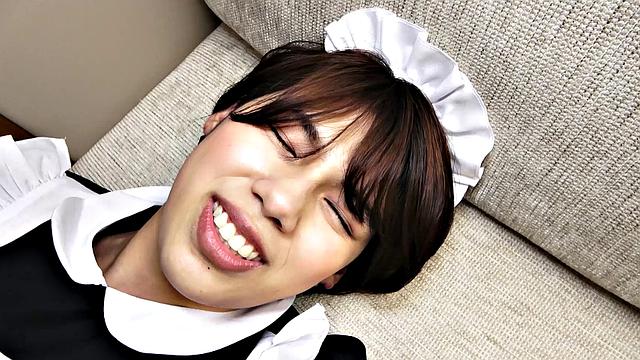 It's a nice day for Hinata Nanase to cheat by sucking cock!