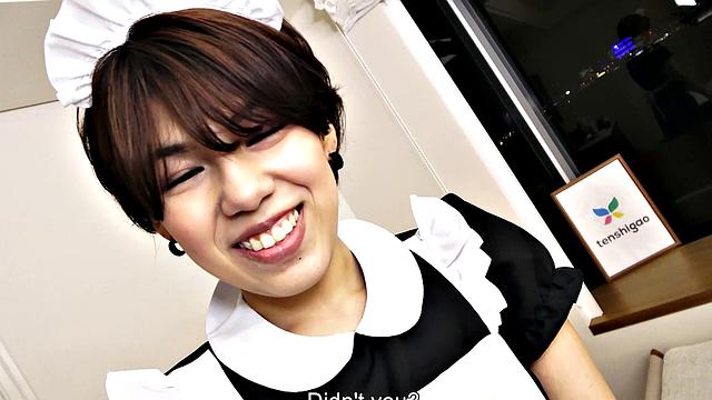 It's a nice day for Hinata Nanase to cheat by sucking cock!