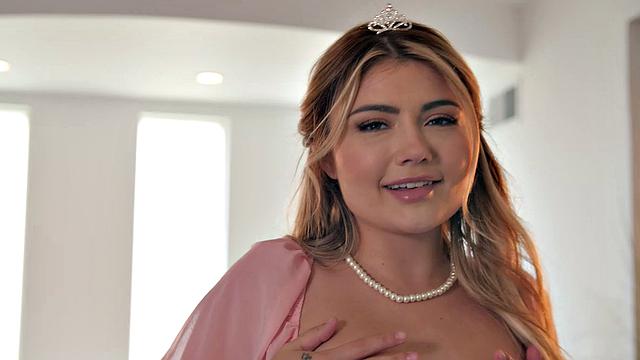 Adria Rae Teen Stripping in Lingerie Showing Off Natural Tits