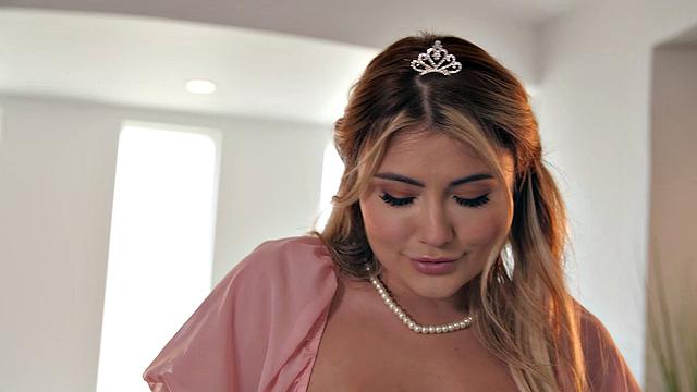 Adria Rae Teen Stripping in Lingerie Showing Off Natural Tits