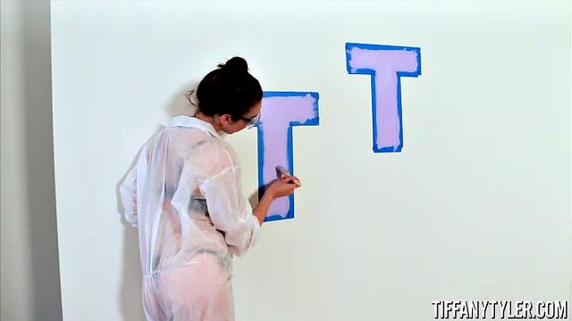 Tiffany Tyler Gets Messy with Paint