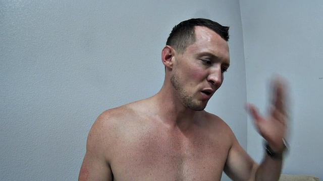 Ripped stud wanks after ball busting kicks in duo