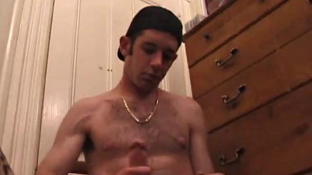 After Tag returns from skateboarding he decides to jack off. Thisself-sucking skater boy bends over and licks the head of his dick. Then, after stroking with determination, Tag busts a warm cum load onto his face.