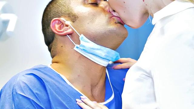 Big ass nurse with perky boobs pussyfucked by dentist