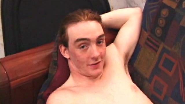 Straight boy Wes sits on the sofa watching a porn video with gay boy Matthew when the two horny guys decide to trade blowjobs. Wes lies on his back and lets Matthew fuck his face. Then Wes lubes up his ass and fingers himself.