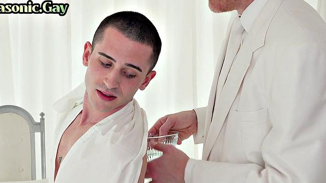 Religious master cock-sucking skinny apprentice