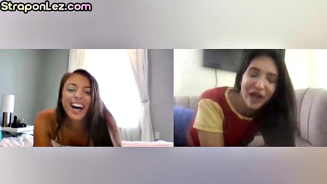 Strapon smalltitted lesbians webcam masturbating