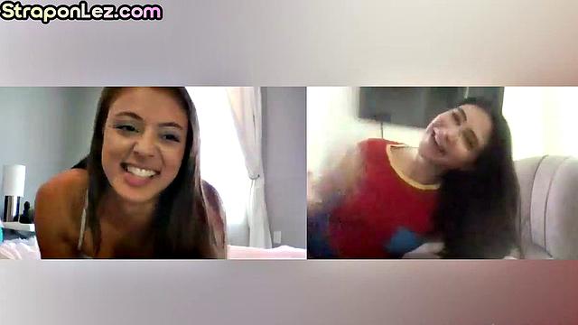 Strapon smalltitted lesbians webcam masturbating