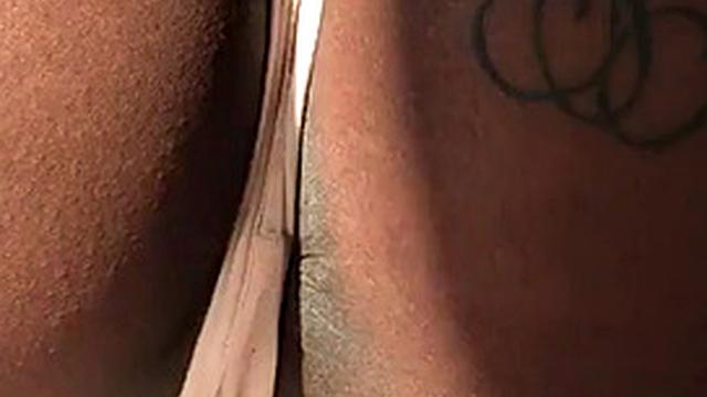 Sarah's bald pussy gets pounded by a BBC while she plays with her small tits