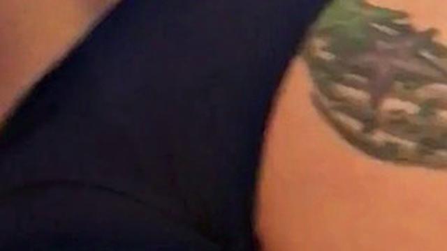 Sarah's bald pussy gets pounded by a BBC while she plays with her small tits