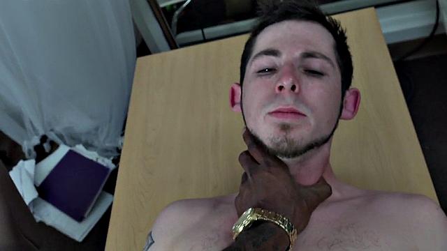 Black top pounds white lad and films it POV