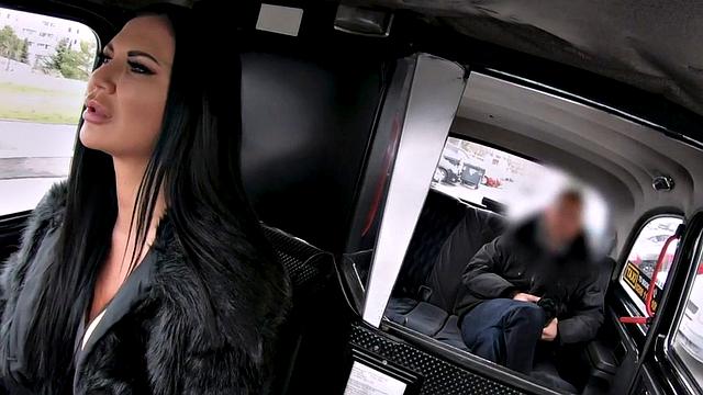 Huge boobs british cabbie gets licked and nailed on backseat
