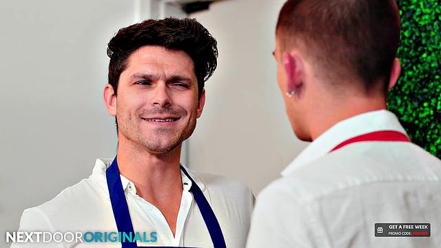 Conceited Waiter Flip Fucks Sexy Jock Rival - NextDoorStudios