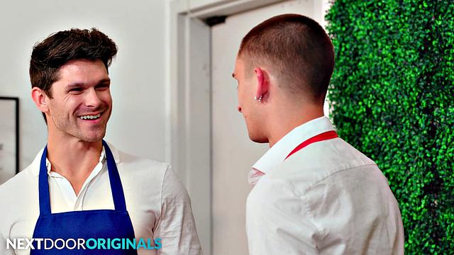 Conceited Waiter Flip Fucks Sexy Jock Rival - NextDoorStudios