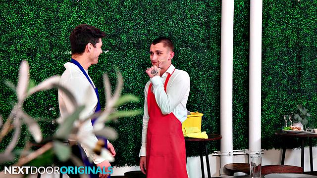 Conceited Waiter Flip Fucks Sexy Jock Rival - NextDoorStudios