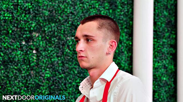 Conceited Waiter Flip Fucks Sexy Jock Rival - NextDoorStudios