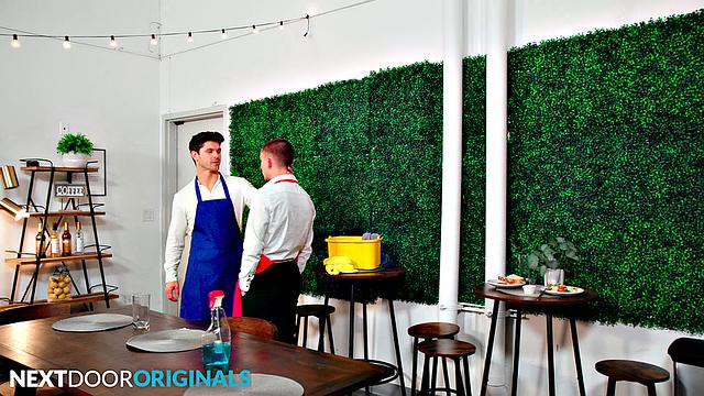 Conceited Waiter Flip Fucks Sexy Jock Rival - NextDoorStudios