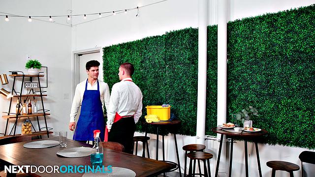 Conceited Waiter Flip Fucks Sexy Jock Rival - NextDoorStudios