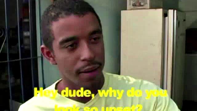 Gomez Aguilar is in his tool shed, upset that he hasn't used his large dick in a while, so Luis de Pavia agrees to help him out. He takes off the one-piece to reveal Gomez's muscles and obscenely large cock, and sucks it valiantly.