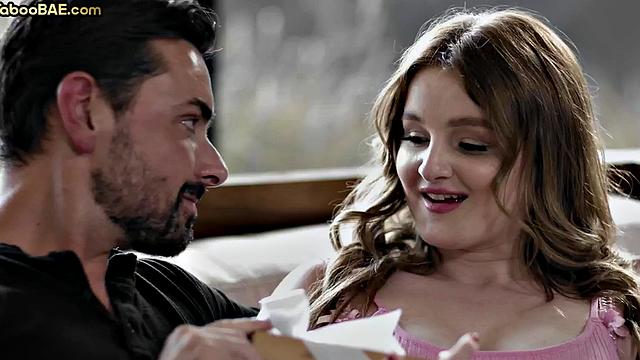 Bigbooty babe passionately ridings lovers cock on sofa