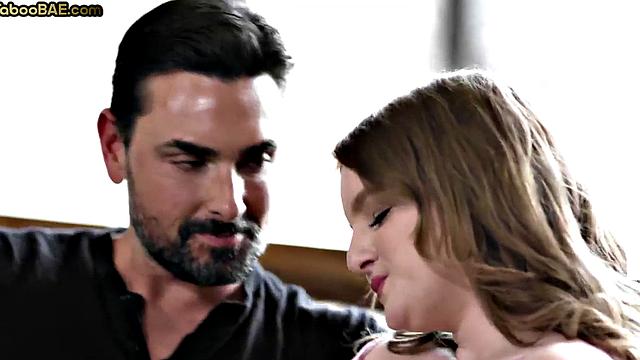 Bigbooty babe passionately ridings lovers cock on sofa