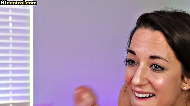 POV wild bae loves jerking hard cock while moaning