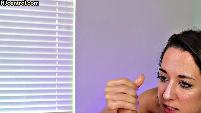 POV wild bae loves jerking hard cock while moaning