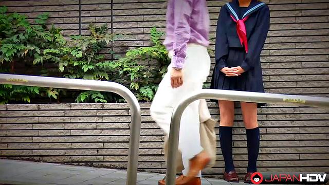 Fu Sazanami puts on an old uniform